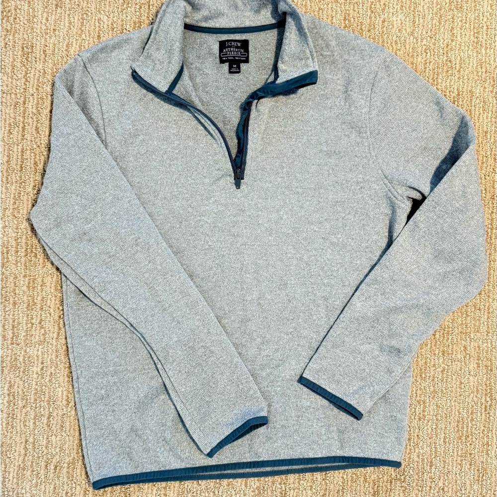 J. Crew Men's Gray Zip-Up Sweater
